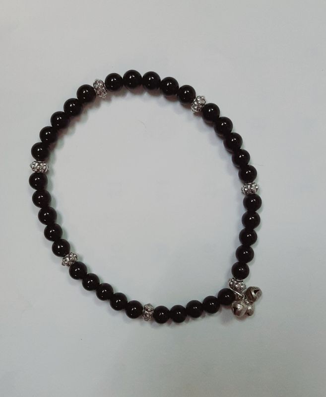 Black Onyx Beaded Anklet