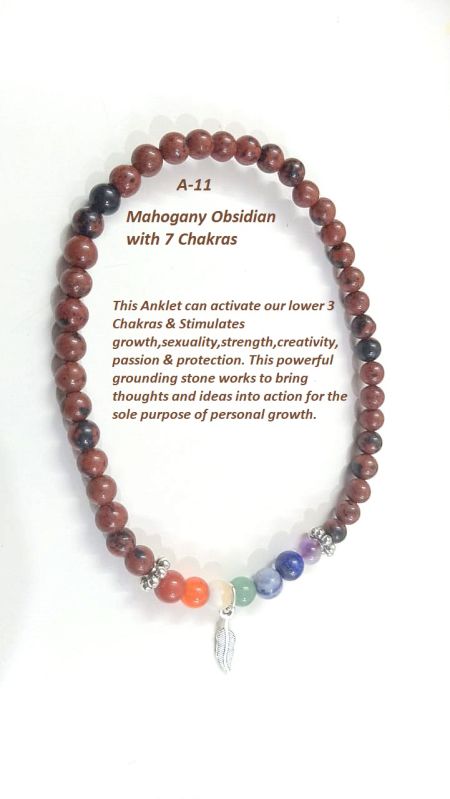 Mahogany Obsidian Anklet