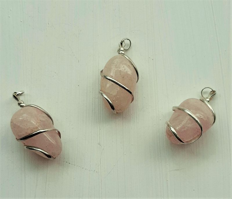 Rose Quartz Tumbled Pendant