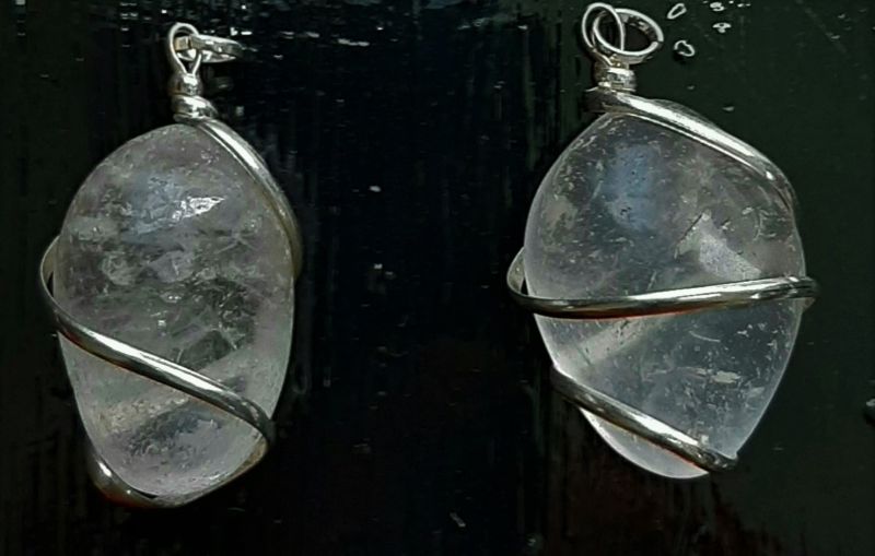 Transparent Crystal Quartz Tumble Pendant