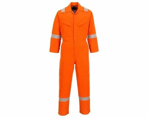 Unisex Industrial Cotton Coverall with Reflective Tape