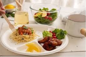 4 Compartment Sugarcane Bagasse Plate