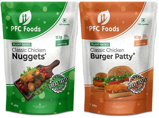 Plant Based Classic Chicken Burger Patty & Classic Chicken Nuggets Combo