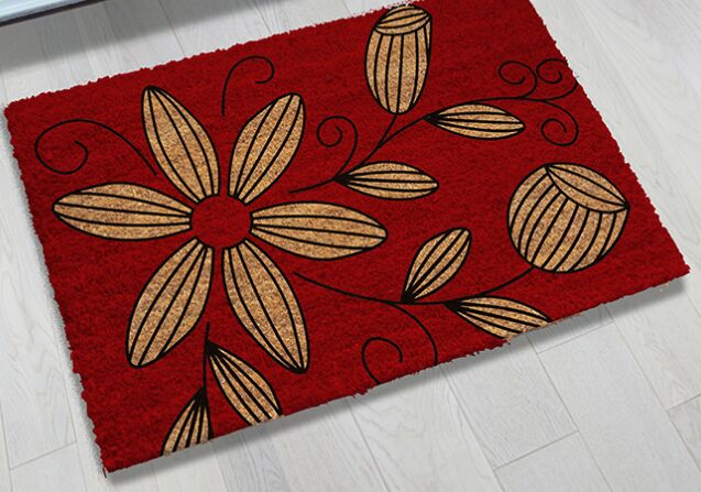 Flower Print Door Mat