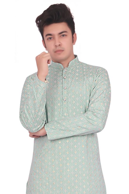 Party Wear Mens Chikan Kurta