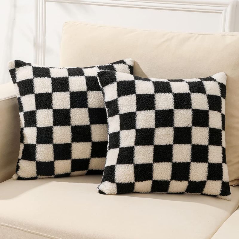 Checkered Pillow Cover