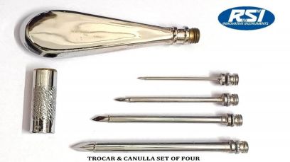 Stainless Steel Silver Trocar Set Four