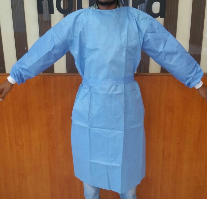 High-Level Fluid Repellent PP+PE Isolation Gown: CE & FDA Certified