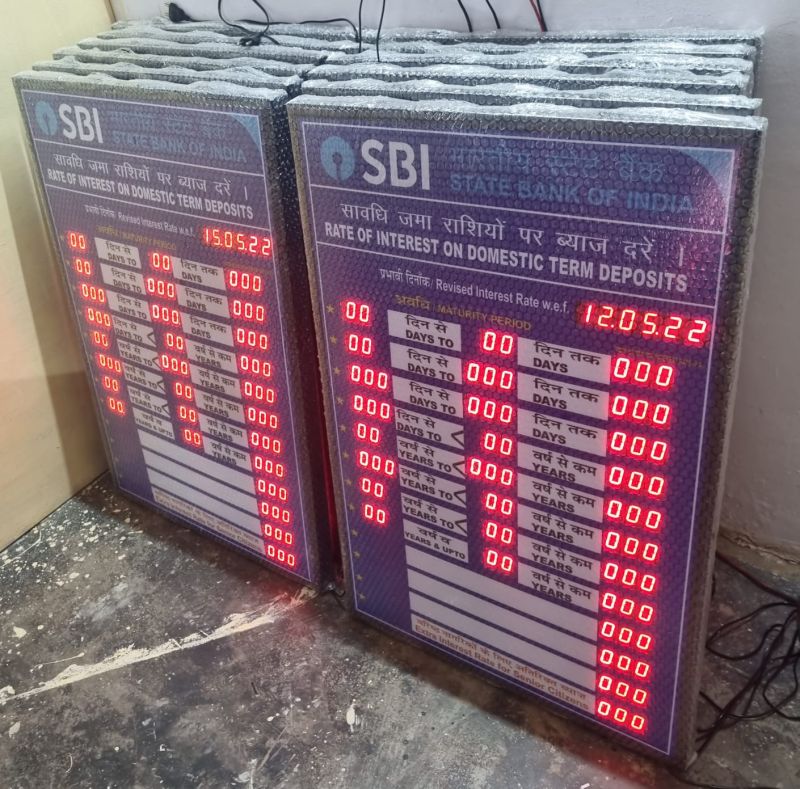 Interest Rate LED Display Board