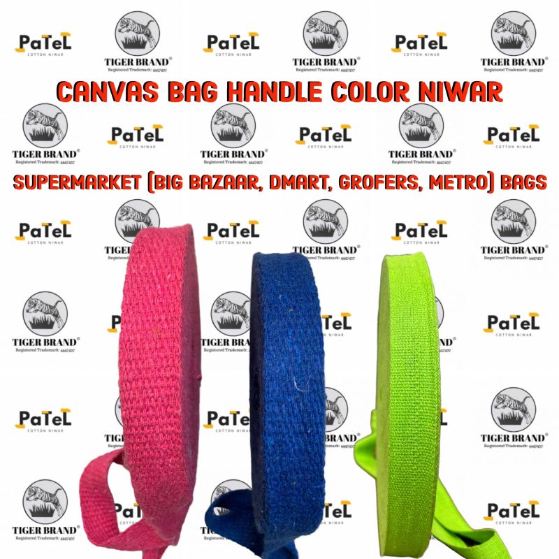 Canvas Bag Handle Colored Niwar Tape