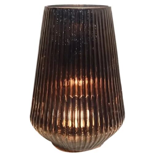 Brown Glass Candle Holder