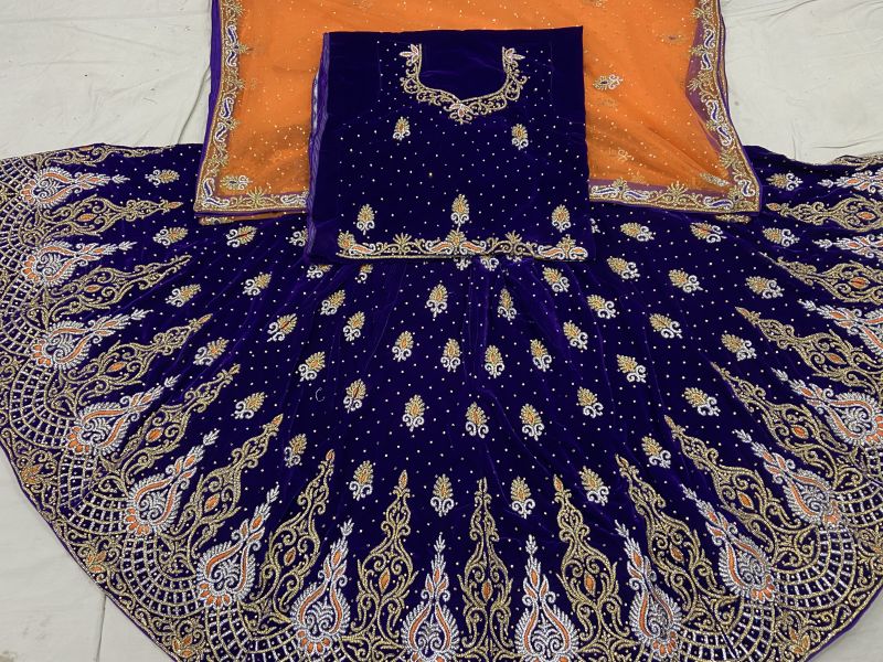 Ladies Blue Party Wear Lehenga Choli