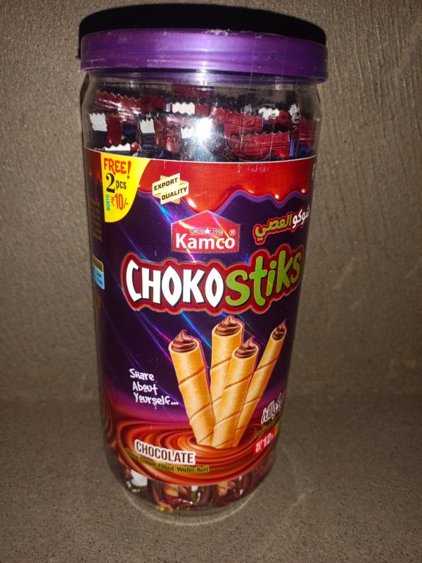 Choko Stiks Chocolate Waffer Rolls Jar
