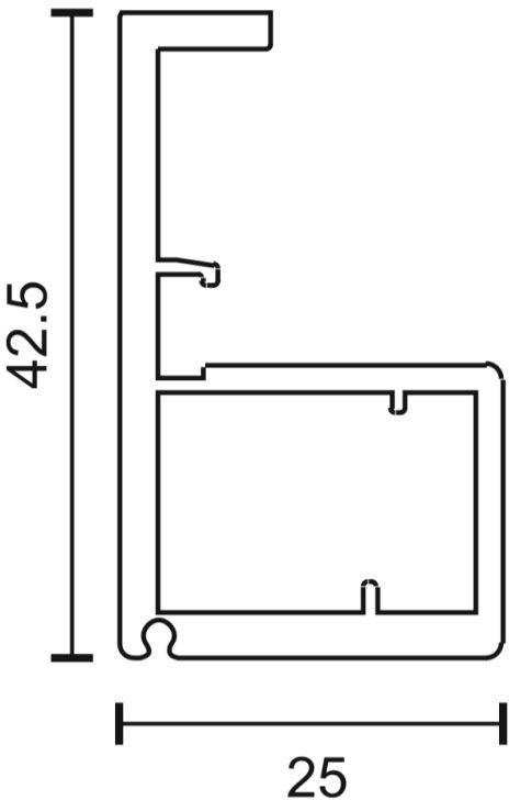 AP-AG480 25mm Aluminium Handle Frame Slim Profile