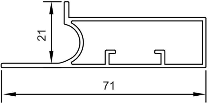 AP-AG780 45mm Aluminium handle Profile