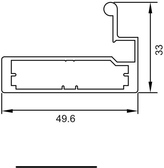 AP-AG863 50mm Aluminium Frame Handle Profile