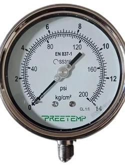 100 mm Glycerine Filled Pressure Gauge