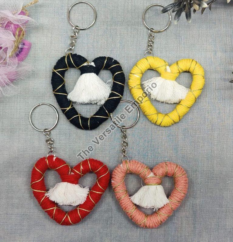 Crochet Heart Keychain