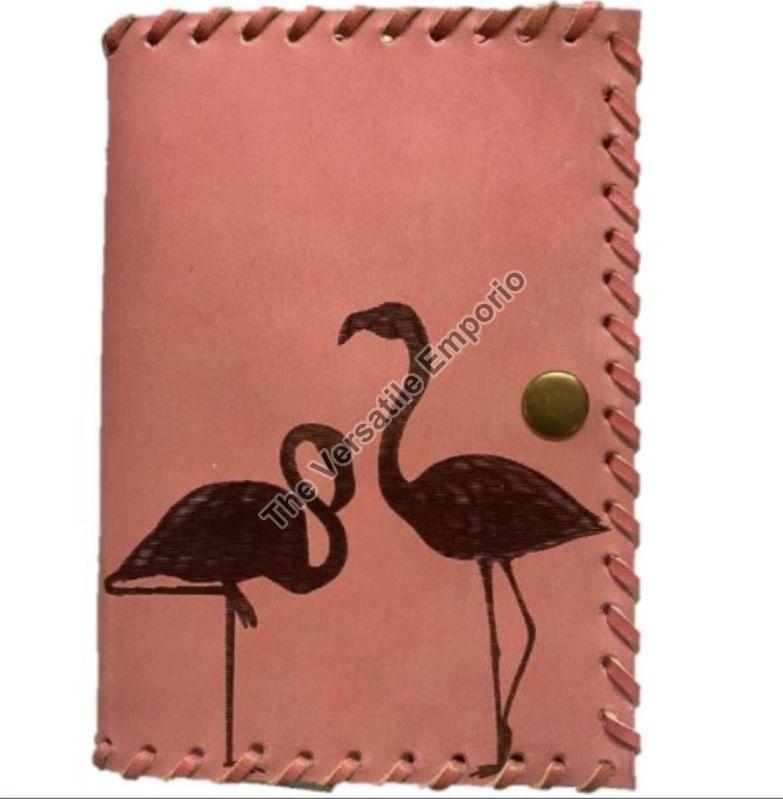 Peach Leather Journal with Snap Button