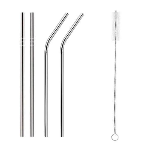 Krifton Stainless Steel Straws &  Brush Set