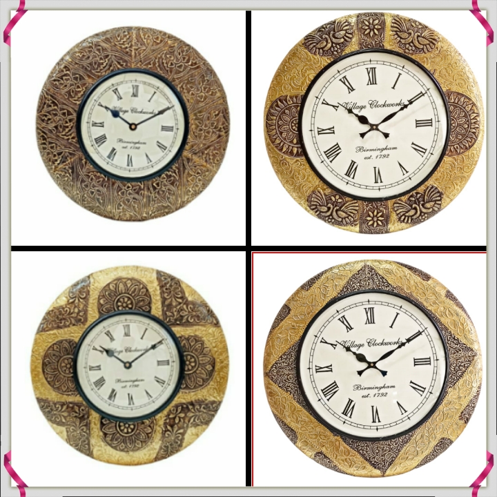 Wall Decors Vintage Style Handicraft Clock, Wall Hanging Metal Clocks