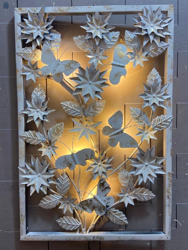 Metal Butterfly Led Wall Art Frame