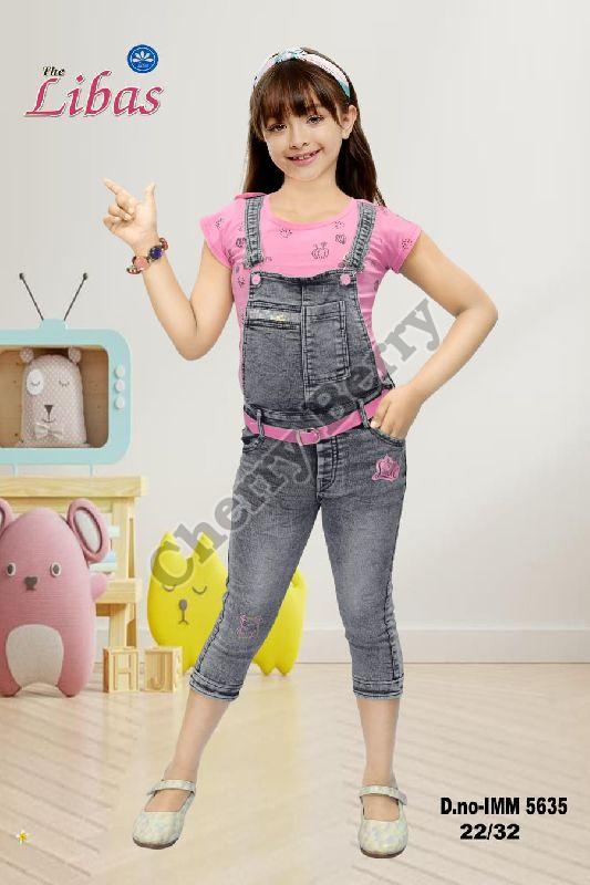 Girls Dungaree with T-shirt