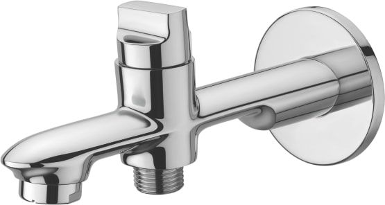 Bath Tub Spout With Button Attachment For Telephone Shower