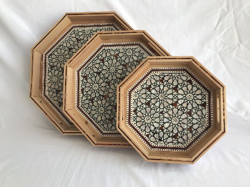 Mother of Pearl Octagonal Serving Tray
