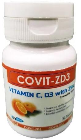 Vitamin C Zinc Sulphate & Vitamin D3 400 IU Chewable Tablets