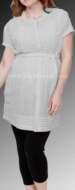 Half Sleeves Buttoned Maternity Top