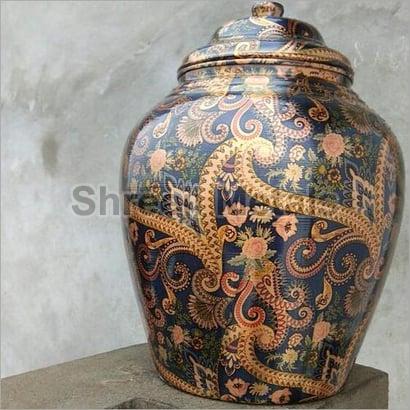 Joint Less Printed Copper Urn
