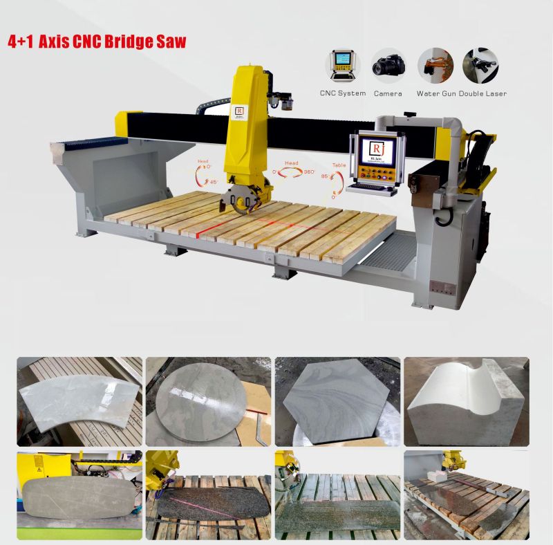 4+1 Axis CNC Bridge Saw Machine