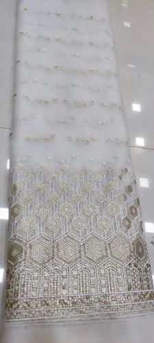 Designer Net Embroidered Fabric
