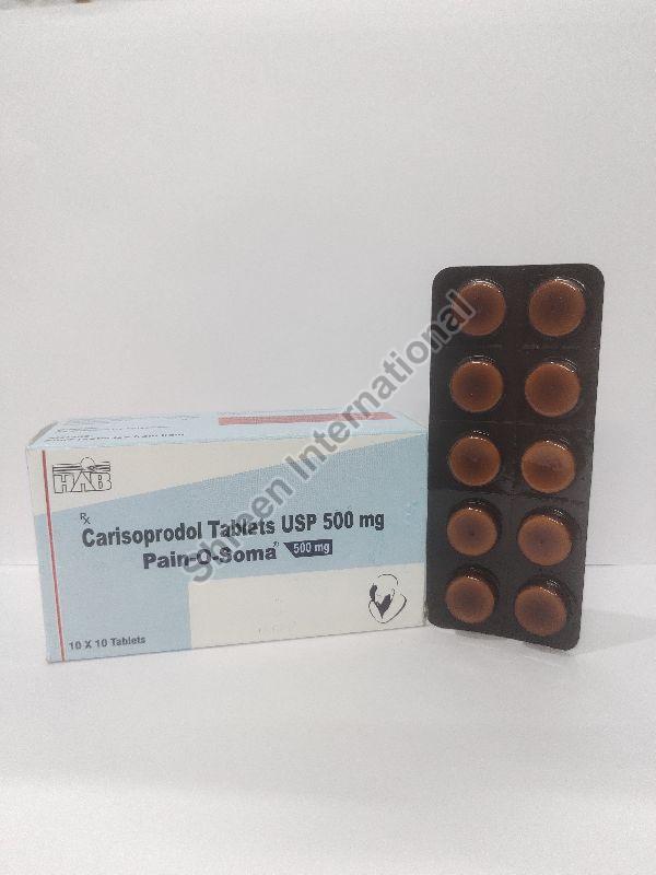 Carisoprodol tablets usp 500 mg