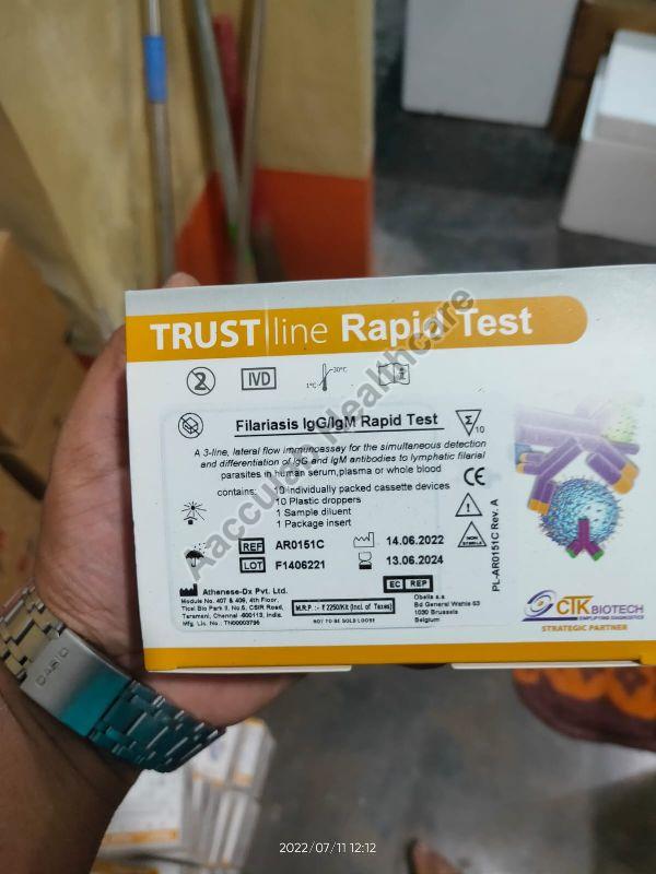 Trustline Filariasis igG/igM Rapid Test Kit
