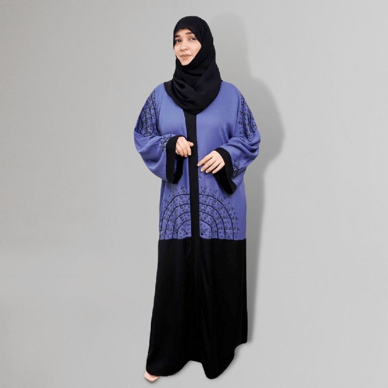 Ladies Black & Blue Abaya