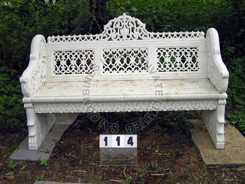 Marble Carved Bench