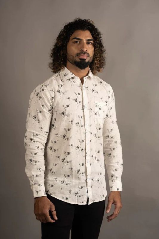 Most Trendy White Floral Shirt