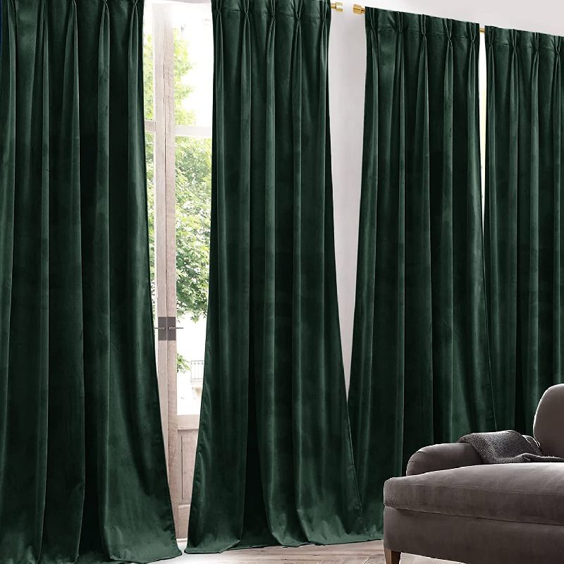 Green Velvet Curtains