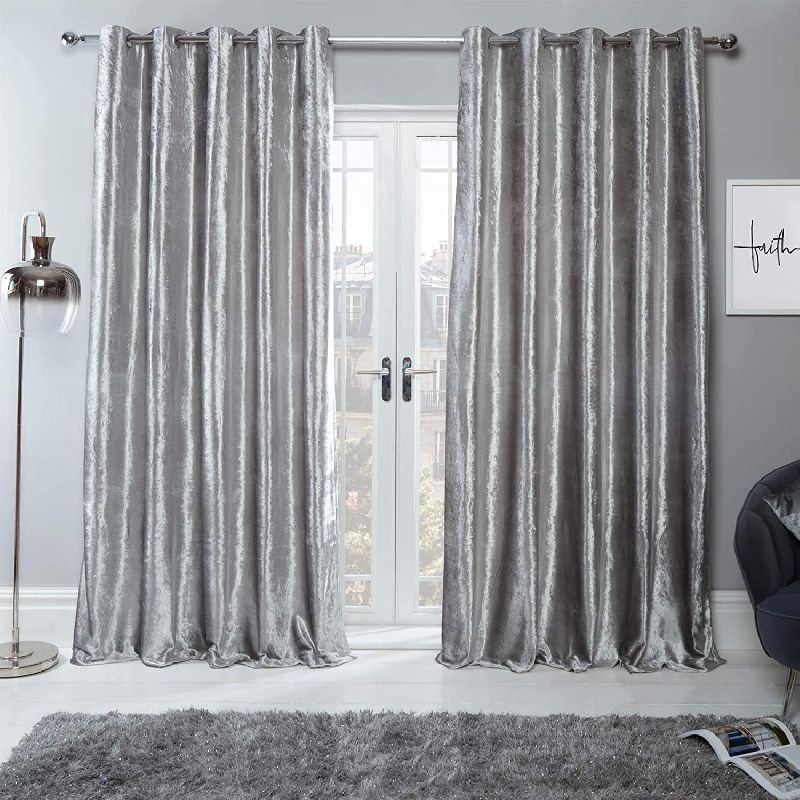 Grey Velvet Curtains