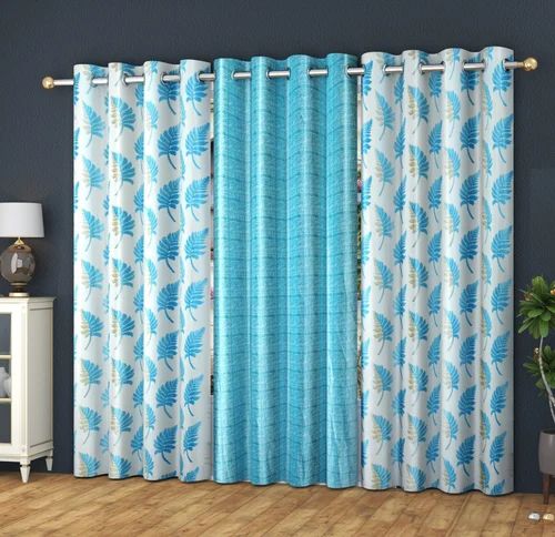 Leaf Print Heavy Knitting Curtains