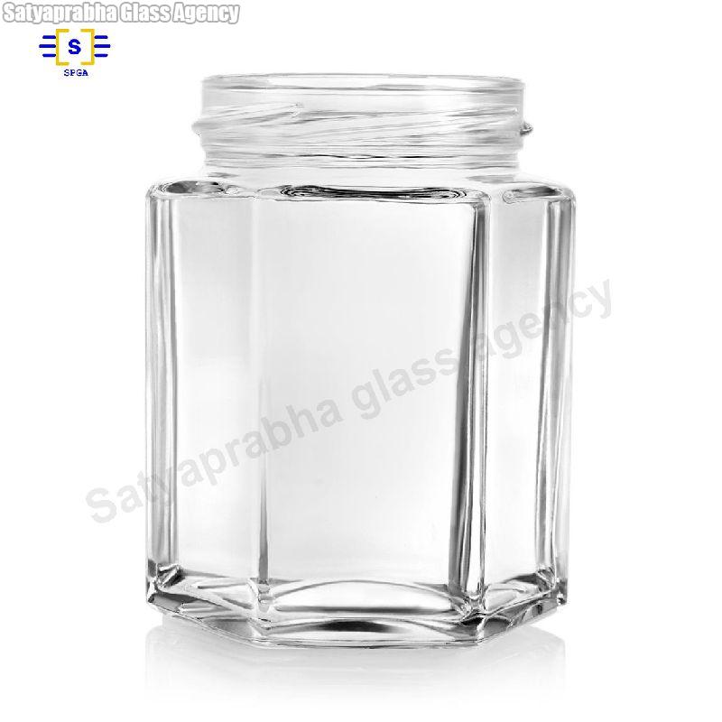 Glass Hexagonal Jars