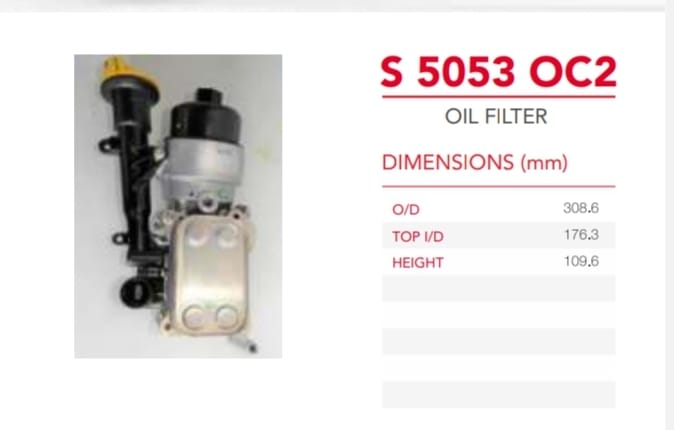 S 5053 OC2 Oil filter
