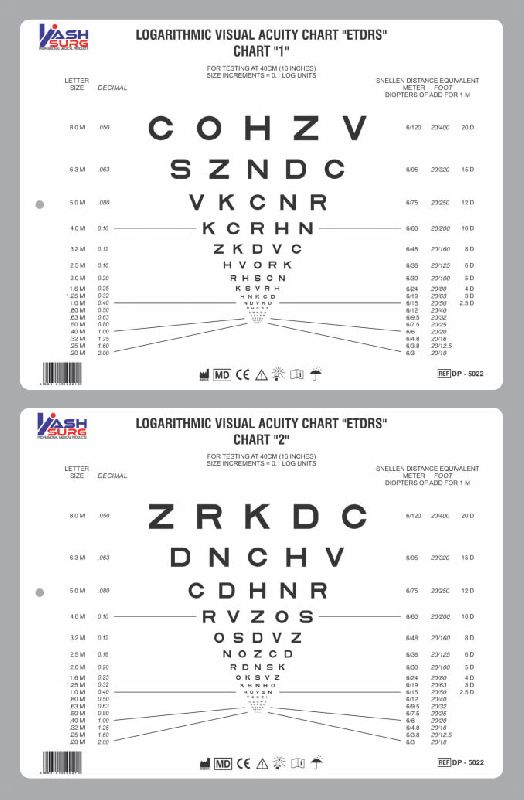 Sloan Letters Folding Eye Chart