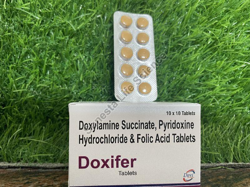 DOXYLAMINE SUCCINATE 20 mg pyridoxine hcl 20 mg folic acid 5 mg Doxifer Tablets