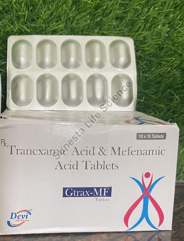 Tranaxamic acid 500 mg mefanamic acid 250 mg tablets Gtrax-MF Tablets