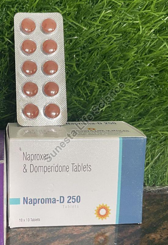 Naproxen 250 mg with domperidone Naproma-D 250 Tablets