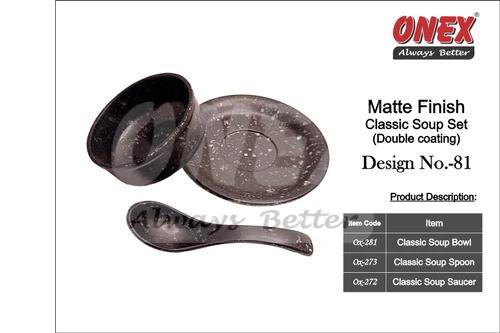 DN-81 Melamine Matte Finish Deluxe Soup Set