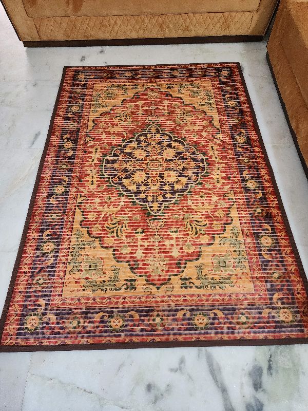 Persian Print Purple Bamboo Floor Carpet